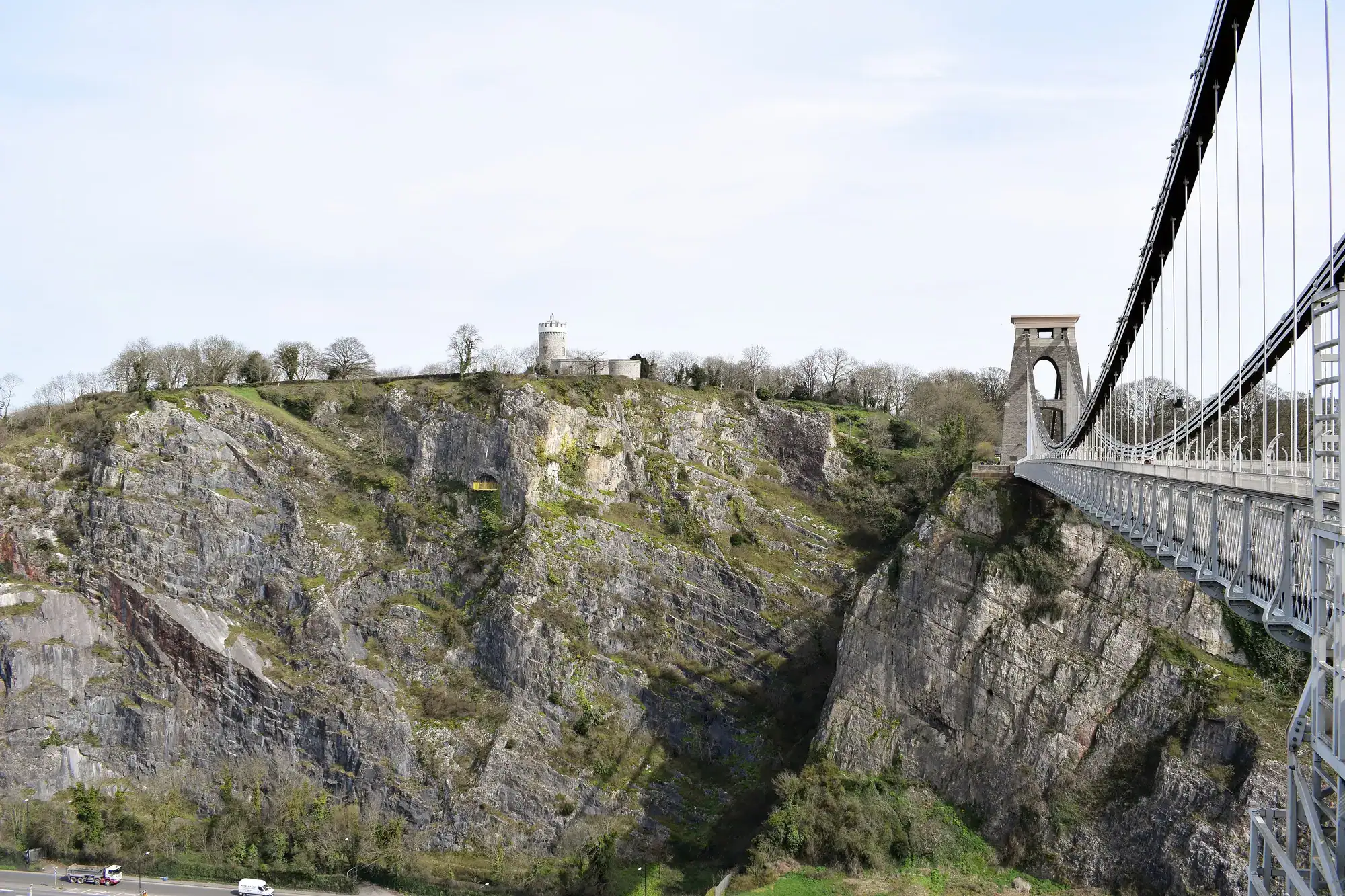 Clifton Suspension Bridge spanning the wooded Avon Gorge