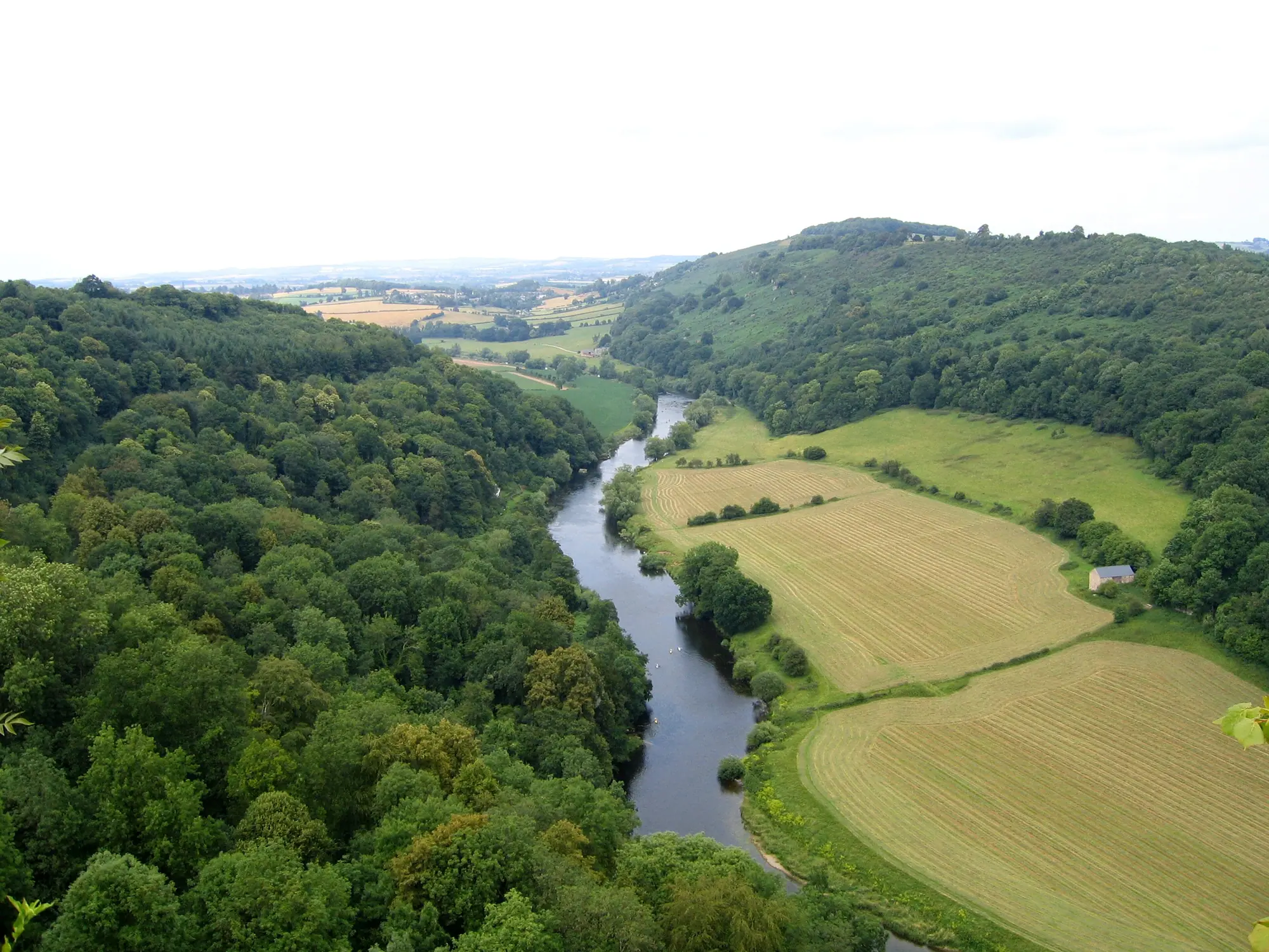 The River Wye winding through wooded countryside seen from Symonds Yat