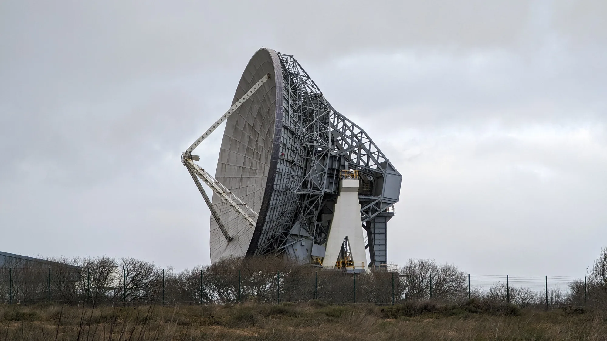 A large satellite dish at Goonhilly Earth Station on the Lizard peninsula