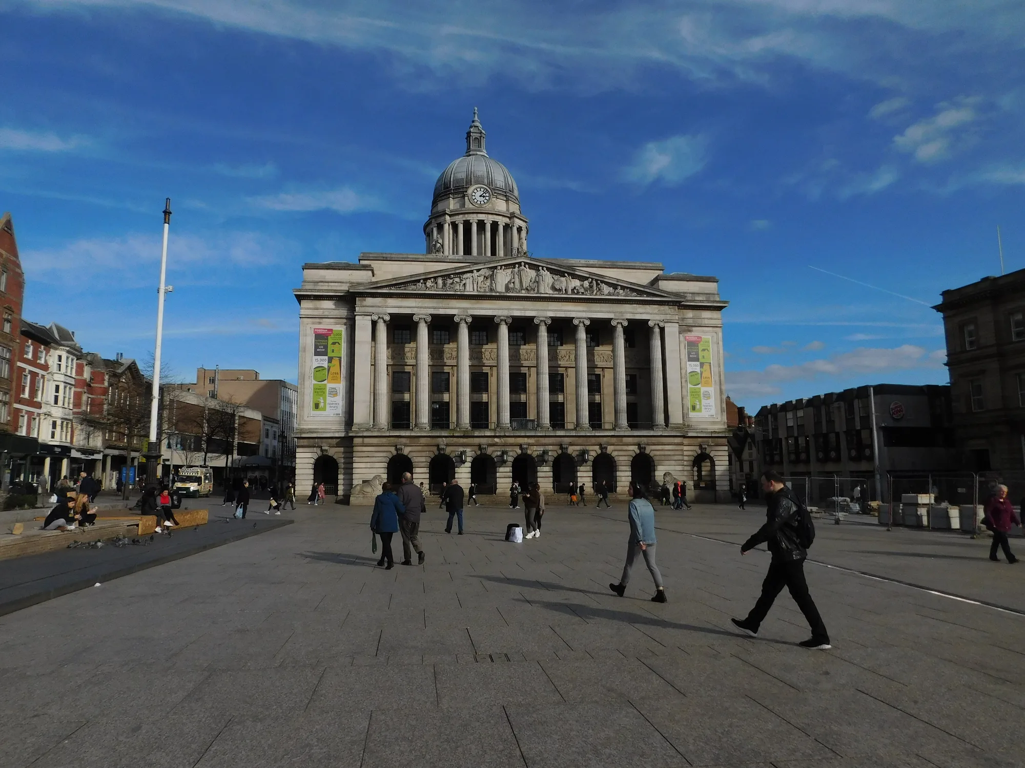Nottingham Council House above the Old Market Square
